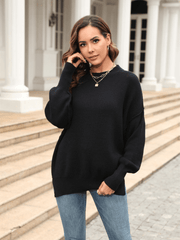 Stanton Crewneck Knit Sweater - Black