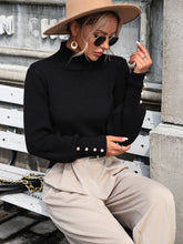Raisman Pearl Turtleneck Knit Sweater - Black