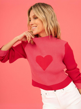Central Heart Knit Top - Red