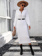 Massey Knit Midi Sweater Dress - White