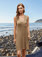 Elma Heart Collar Tank Sweater Mini Dress