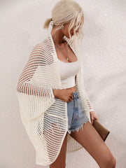 MADRID KNIT CROCHET KIMONO - CREAM