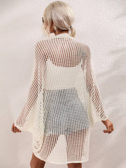 MADRID KNIT CROCHET KIMONO - CREAM