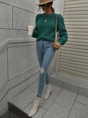 HARVIE KNIT TOP - RACING GREEN