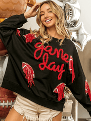 Game Day Super Bowl Sequins Sweater