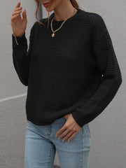 CAUGHT KNIT TOP - BLACK