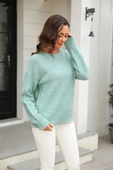 Clever One Knit Pullover Sweater - Mint