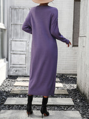 Massey Knit Midi Sweater Dress - Mauve