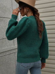 HARVIE KNIT TOP - RACING GREEN