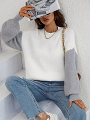 ESTATIA KNIT SWEATER - WHITE