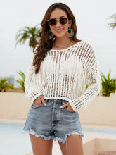 Ramy Crochet Fringe Sleeves Cover Up Top - Cream