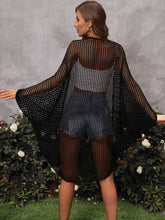 MADRID KNIT CROCHET KIMONO - BLACK