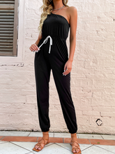 ZANIYA COTTON BLEND JUMPSUIT - BLACK