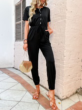 ADVENTURER COTTON BLEND JUMPSUIT - BLACK