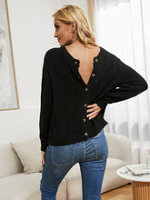 Front and Back Wearable Knit Cardigan - Black