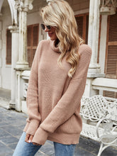 ILLY Turtleneck Basic Knit Sweater - Beige