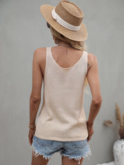 ESSENCE KNIT TANK - BEIGE