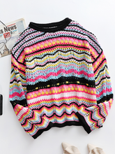 MARMO Zig Zag Crochet Knit Top - Black