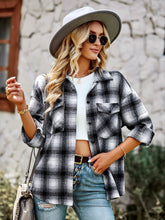LUCKY ONE PLAID SHACKET - BLACK