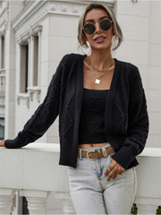 RACHAELS Knit Cardigan Set - Black
