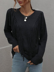 FOREST ADVENTURES KNIT TOP - BLACK