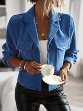 PRESLEY COTTON BLEND SHACKET - BLUE