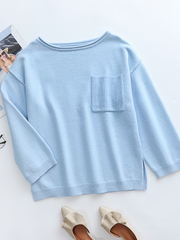 DORETTA Oversized Front Pocket Knit Sweater