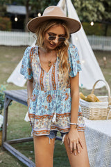 JEN BOHO TOP - BLUE