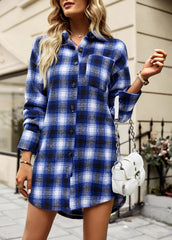 PLAID SHACKET - BLUE