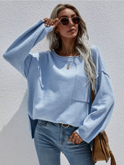 DORETTA Oversized Front Pocket Knit Sweater
