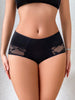 Casual Briefs Patchwork Perspective Floral Solid Comfortable Panties