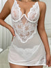 Casual Lingerie Naughty Lace Patchwork Split Underwire Sleepwear Nightwear