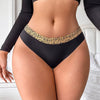 Casual Mid Rise Breathable Brazilian Patchwork Panties