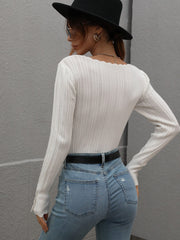 SHELL KNIT TOP - WHITE