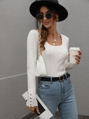 SHELL KNIT TOP - WHITE