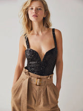 Shine Like No Other Sequin Bodysuit - Black