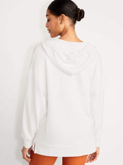 Forever Essential Pocketed Cotton Blend Hoodie - White