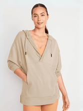 Forever Essential Pocketed Cotton Blend Hoodie - Neutral
