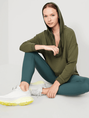 Forever Essential Pocketed Cotton Blend Hoodie - Olive