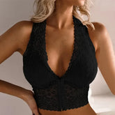 Elegant Backless Cami Vest Tank Beautiful Padded Bra letter Bustier Crop Tops