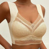 Elegant Lace Perspective Bralette Push Up Ice Silk Deep V Tops Bra