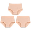 Elegant Large Intimate Cotton High Waist Underwear Three Pcs Panties