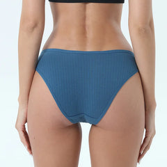 Elegant Student Cute Mid-Waisted Briefs Soft Cotton Large Size Underwear