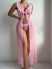 Floral Love Deep-V Neck See Through Lace Nightwear Lingerie