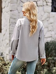 SOFIA COTTON BLEND FRENCH SHACKET - GREY
