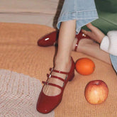 Round Toe Pumps Buckle High Heels Wedding Shoes Party Comfortable Shoes Zapatos De Mujer