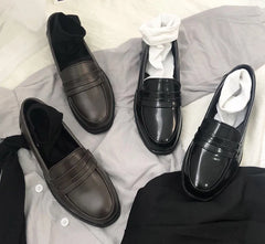Retro Style Japanese Student Shoes Girl Lolita JK Uniform Shoes PU Leather Block Heels Loafers Shoes