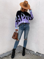 Violet Flame Black Knit Sweater
