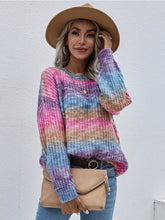 Tie-Dye Bat-Sleeve Sweater - Pink