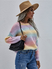 Tie-Dye Bat-Sleeve Sweater - Lilac
